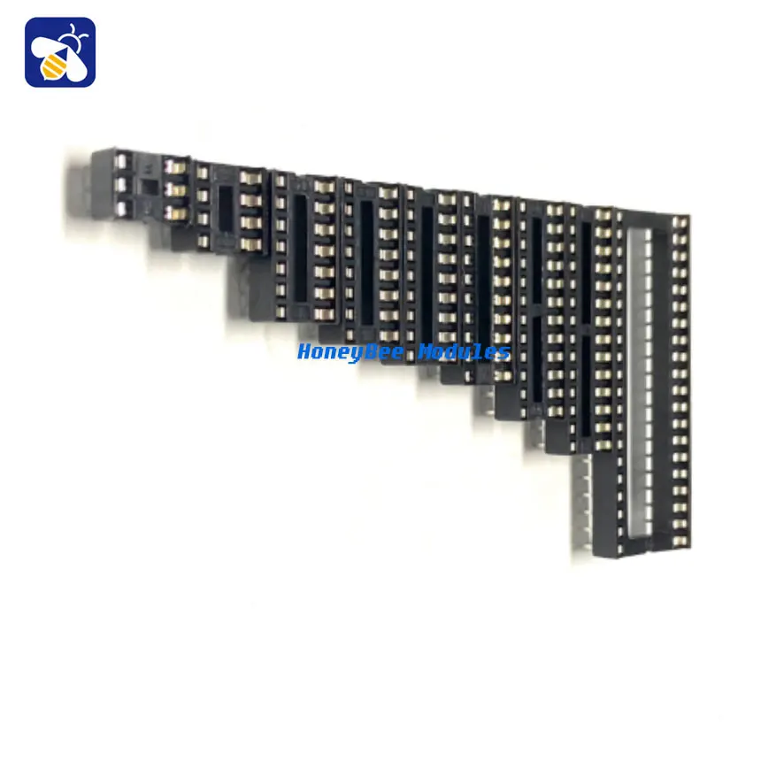 IC socket chip base sub integrated block monolithic straight socket DIP6 8 14 16 18 20 24 28 40P pin 2.54mm