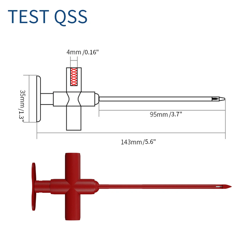 QSS 2PCS Puncture Probe Wire Piercing Test Clip Automotive Test Cable Kit Auto Car Repairing Multimeter Testing Tool
