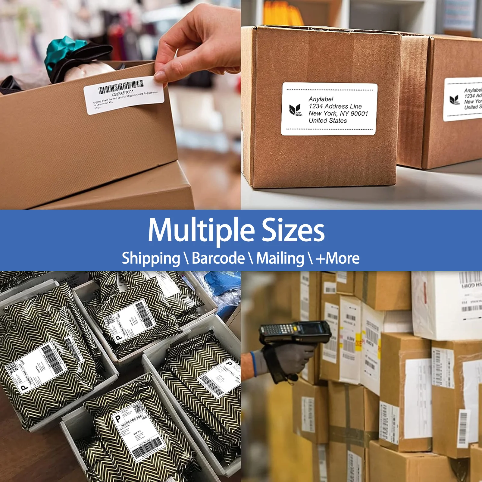 50 Sheets A4 Glossy White Label Sticker Paper for Inkjet Printing 8.3×11.7" DIY for Mailing, Office, Home Organization & Crafts