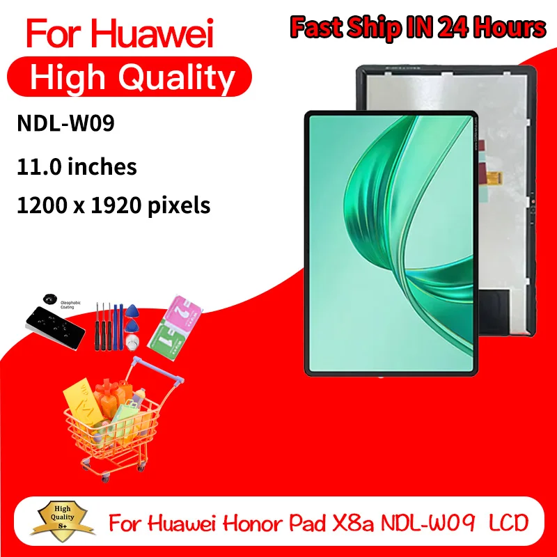 

11,0-дюймовый сенсорный ЖК-экран (дигитайзер) для Honor Pad X8A X8a NDL-W09 NDL-W00 NDL-AL00, ремонт и замена