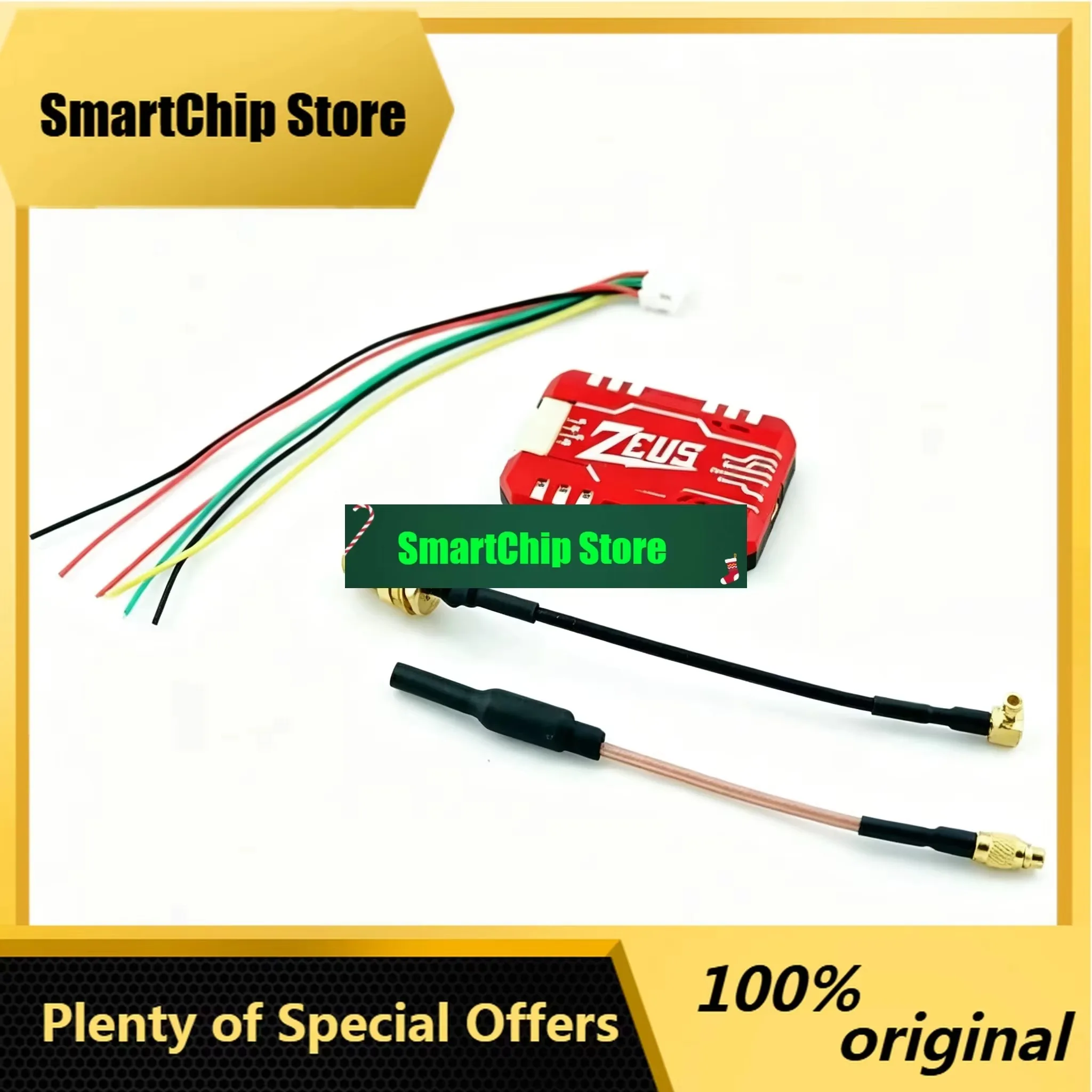 SmCpHGLRC Zeus VTX PRO 1.6W 5.8G 40CH Pitmode 25mW 400mW 800mW 1.6W Adjustable FPV VTX Built-in Microphone 7-36V For FPV Long Ra