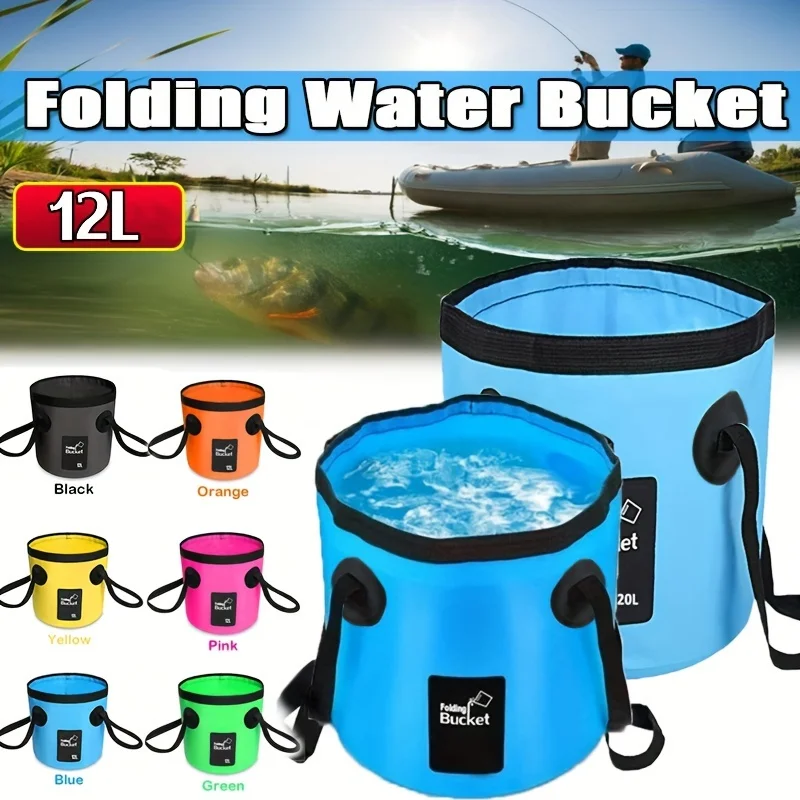 12L Super Lightweight Foldable Water Bucket Ultimate Camping Hiking Fishing Companion Durable Compact Versatile for Washing Need