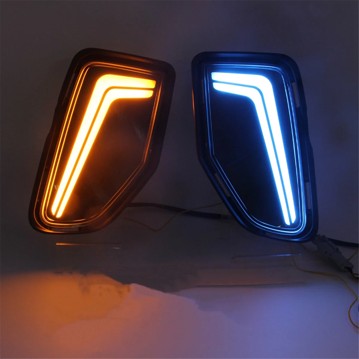 موثوقة-سيارة LED النهار الجري الخفيف DRL لتويوتا كورولا كروس 2024 بدوره مصباح إشارة مصباح الضباب ، أبيض + أصفر + ضوء أزرق