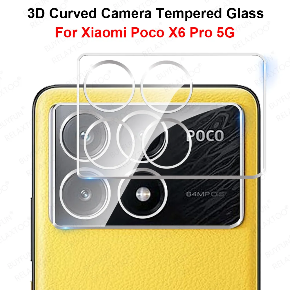 2Pcs 3D Back Clear Camera Protector Glass For Xiaomi Poco X6 Pro Pocco Poko Little X6Pro X 6 PocoX6 PocoX6Pro 5G Lens Case Cover