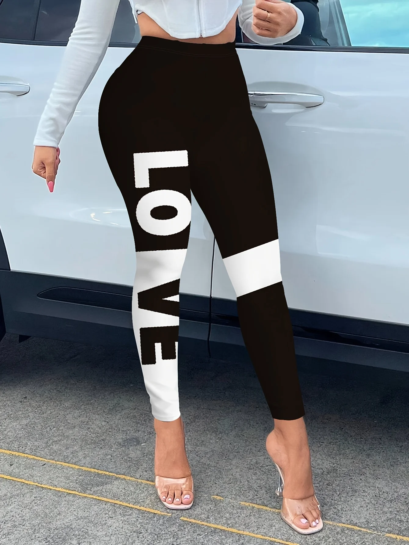 Women Mid‑Waist Fleece Lined Ankle Length Leggings Stretch Slim Fit Pants Soft Warm Elastic Casual Daily Sports Fitness Trousers