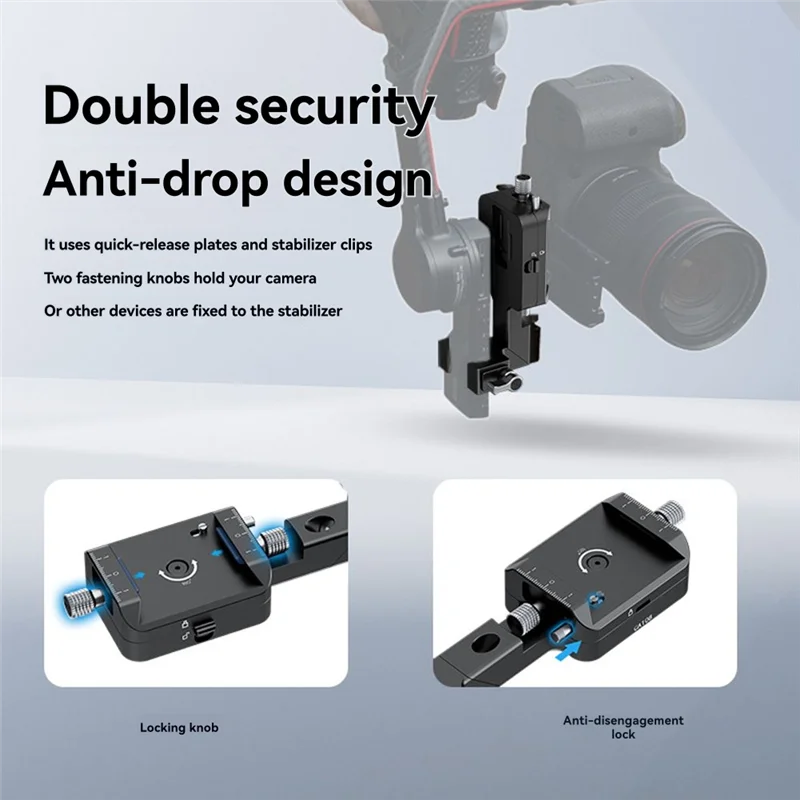 Aksesori ABSQ-Gimbal untuk Ronin RS3 Pro RS 3 RS 2 CA108 Dudukan Kamera Vertikal Pelat Dudukan Horisontal Ke Vertikal