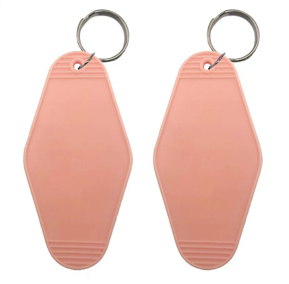 

100pcs Blank DIY Custom Logo ABS Plastics Hotel Motel Movie Key Chains Tag Pendant Keychain Keyring Cafe Mail Box Gifts