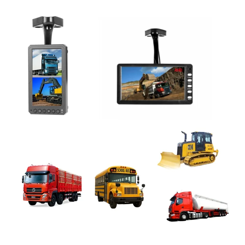 

Монитор заднего вида для автомобиля, 2-канальный дисплей CVBS AHD, горизонтальный/вертикальный монитор, электронное зеркало заднего вида на A/B-стойку