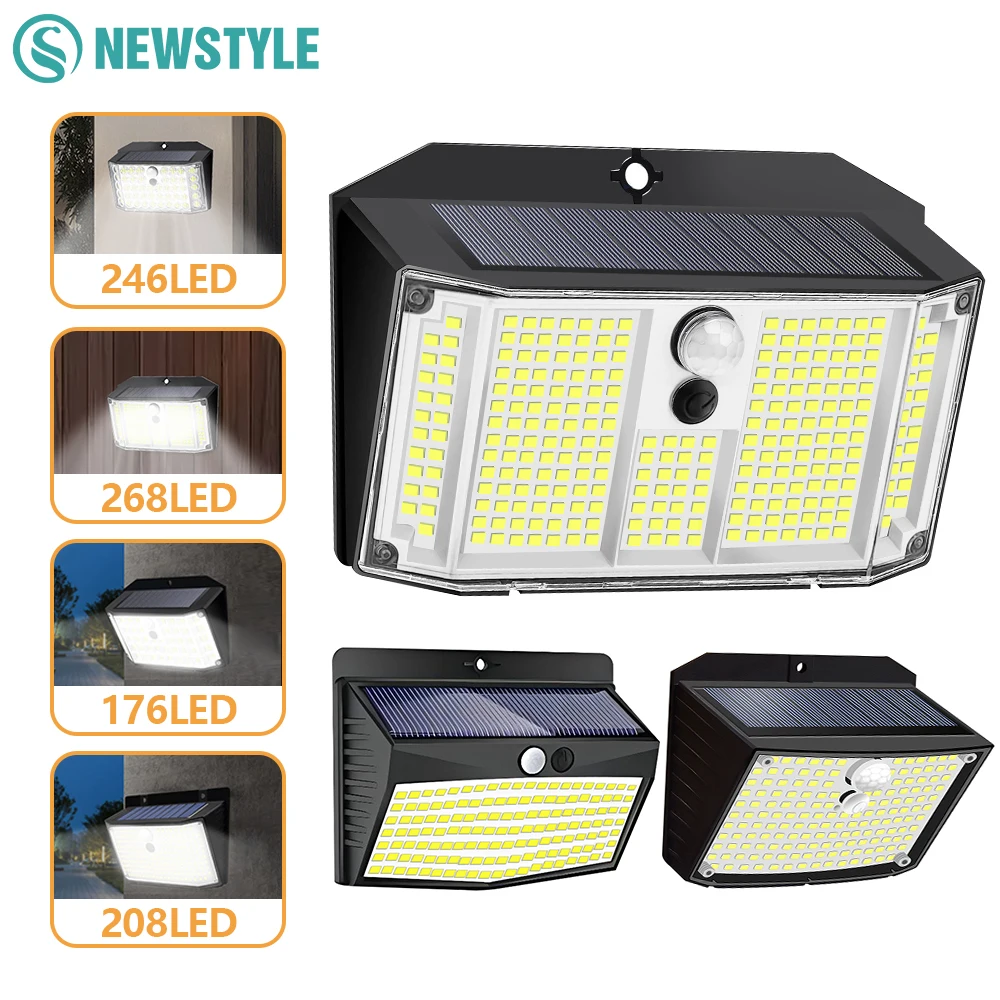 

Солнечный настенный светильник для безопасности, сад, небольшой датчик движения, светильник для забора, уличный супер яркий, водонепроницаемый, 3 режима, двор, дверь, гараж