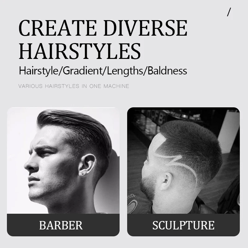 Kemei-cortadora de pelo eléctrica inalámbrica profesional, Kit de aseo, máquina para cortar el pelo, recortadora de barba