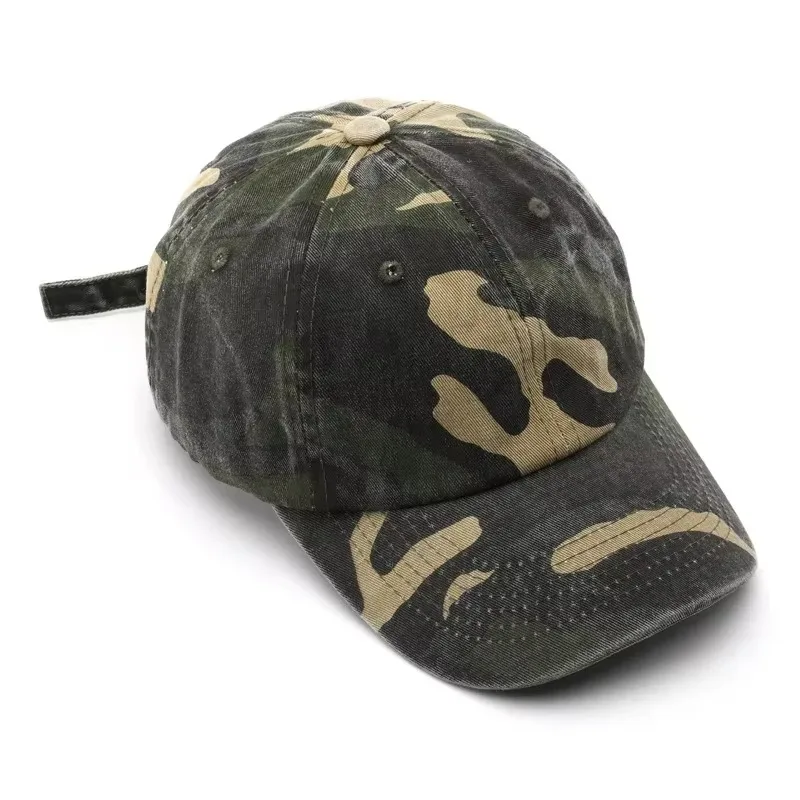 1 PC Unisex Wandern Camouflage Tactics Baseball Cap Blätter Dschungel Hut Unstrukturierte Baumwolle 6 Panel Baseball Cap – Detail 2