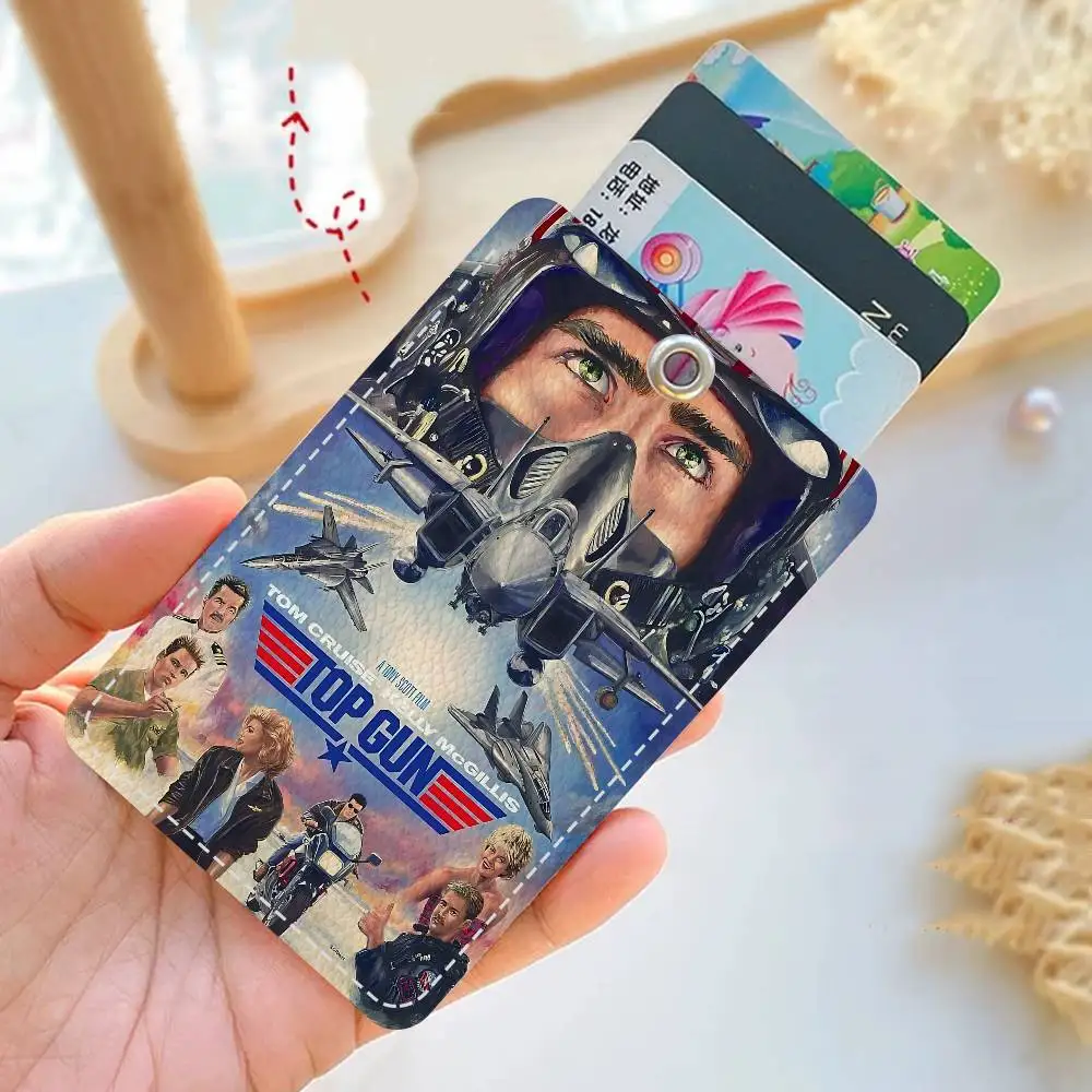 2022 Top Gun Maverick Modern Bank Card,Subway, Bus Card Holder Keychain Key Ring Door Access Tags ID Card Case Keychain Access