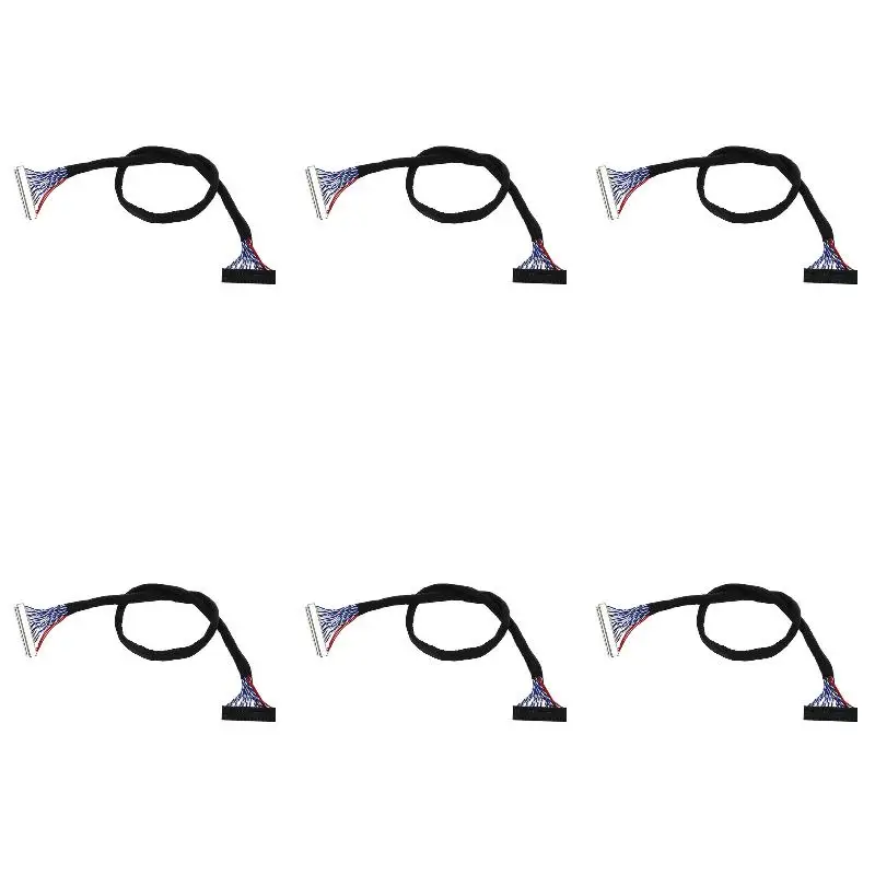6Pack X(30P S8 30-Pin To 30-Pin 2-Channel 8-Bit LVDS Cable for LCD Panel Display Fix
