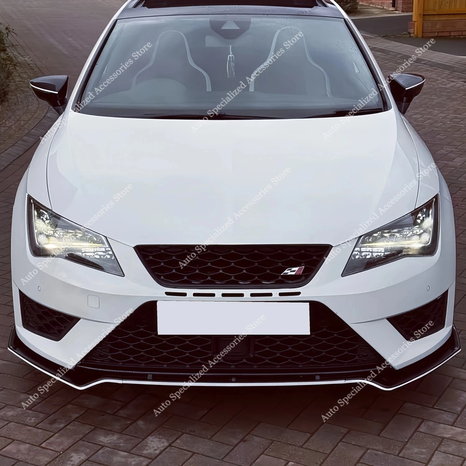3PCS Gloss Black Front Bumper Lip Spoiler Splitter Diffuser Retrofit For Car Seat Leon MK3 MK3.5 FR S/S S/C S/T Cupra 2013-2020