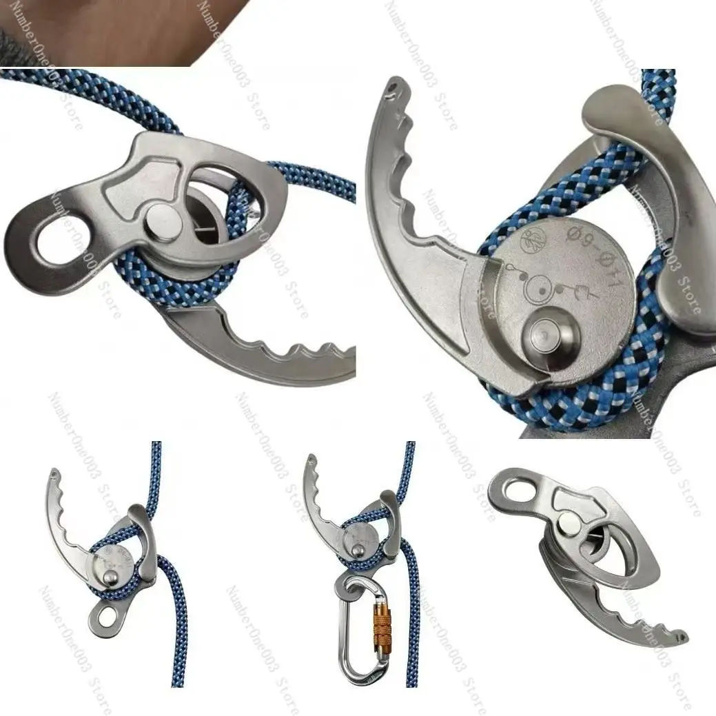 

Устройство для спуска, страховочное устройство для альпинизма, простое устройство для спуска по веревке, легкое и компактное, для высотных работ