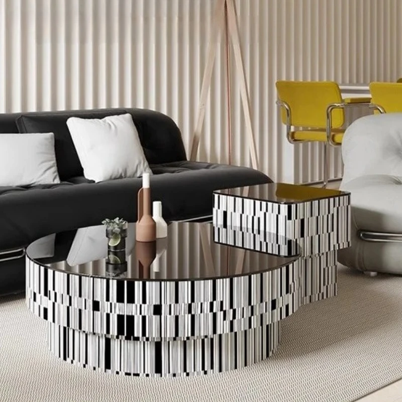 

Unique Design Clear Coffee Simple Originality Tables Luxury Round Modern Living Room Hotel Tavolino Da Salotto Home Furniture