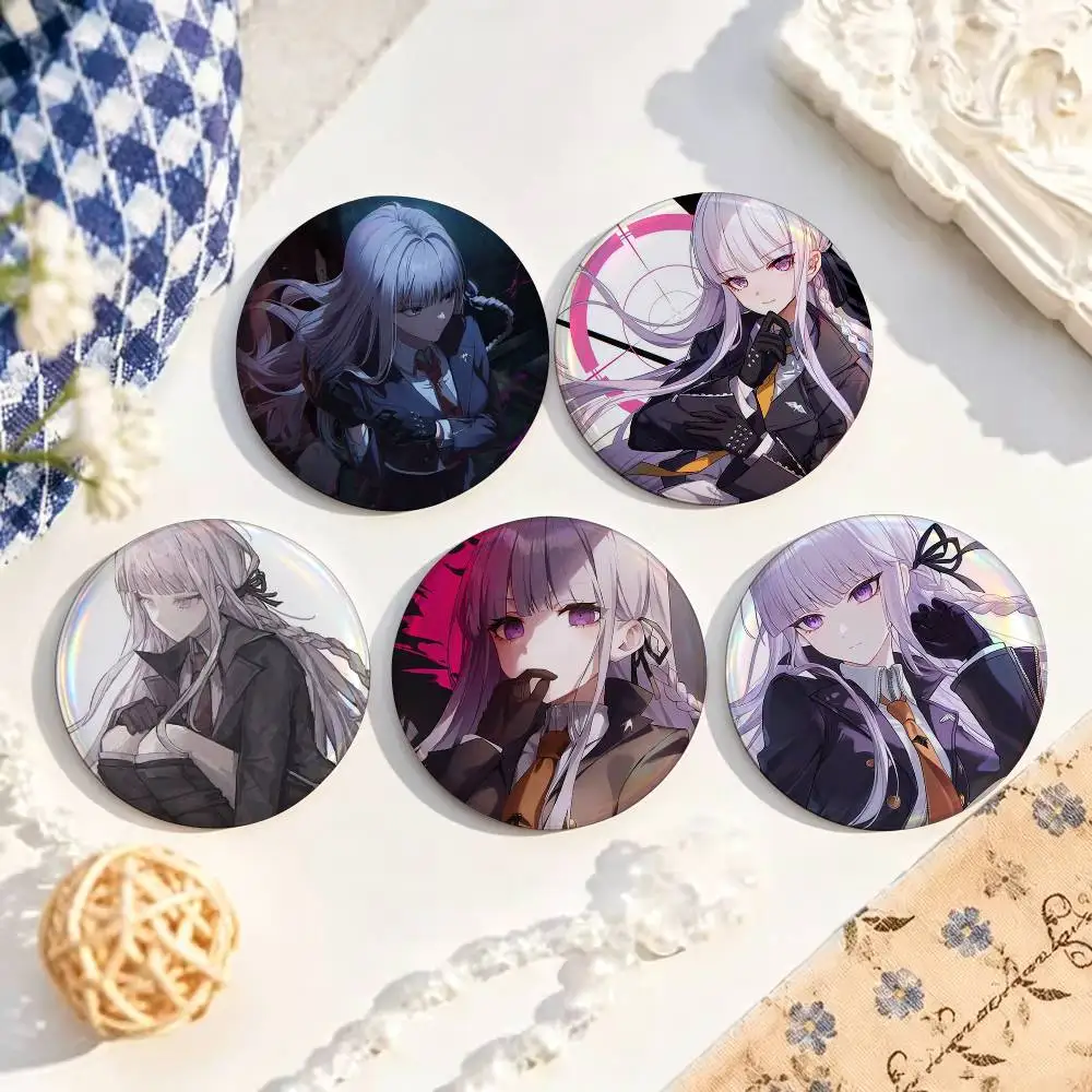 Danganronpa Kyoko Kirigiri Enamel Pin Tinplate Round Brooch Cosplay Nijigen Otaku Culture Badge 25mm 32mm 44mm 58mm