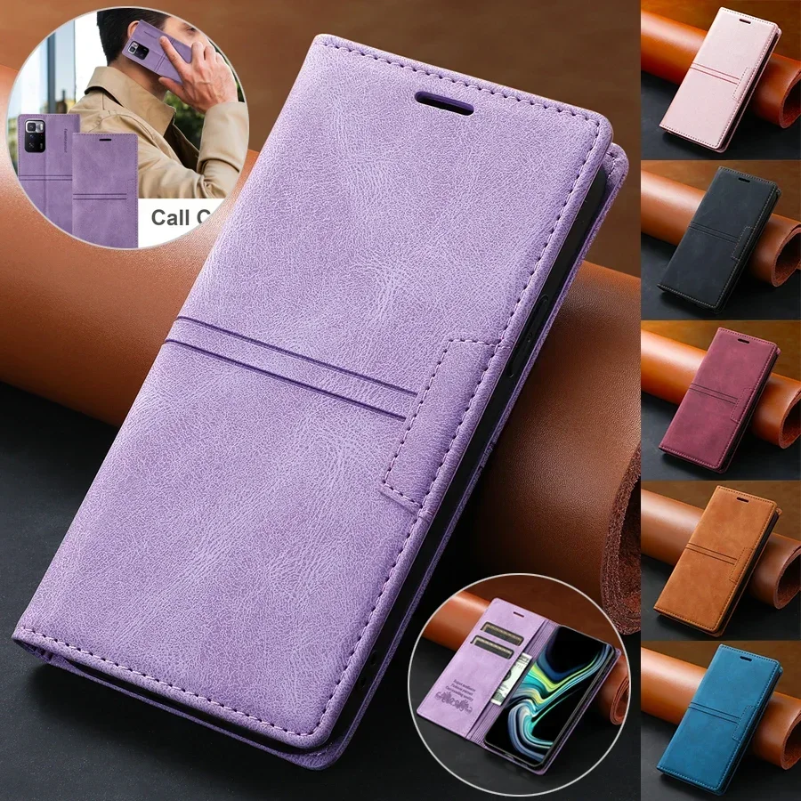 Wallet Skin Friendly Card Magnetic Flip Leather Case For Xiaomi Redmi 13C 12C 10C Note 13 Pro 12 12S 11 10 9 8 7 Poco C65 13T