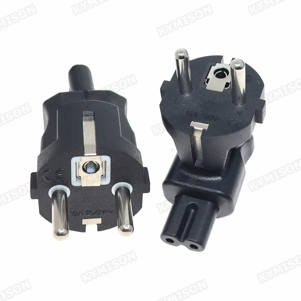 90 degree EU to C7 power Plug power cable Adapter Angle European plug to IEC C7 plug converter CEE7/7 Schuko EU plug to IEC C7