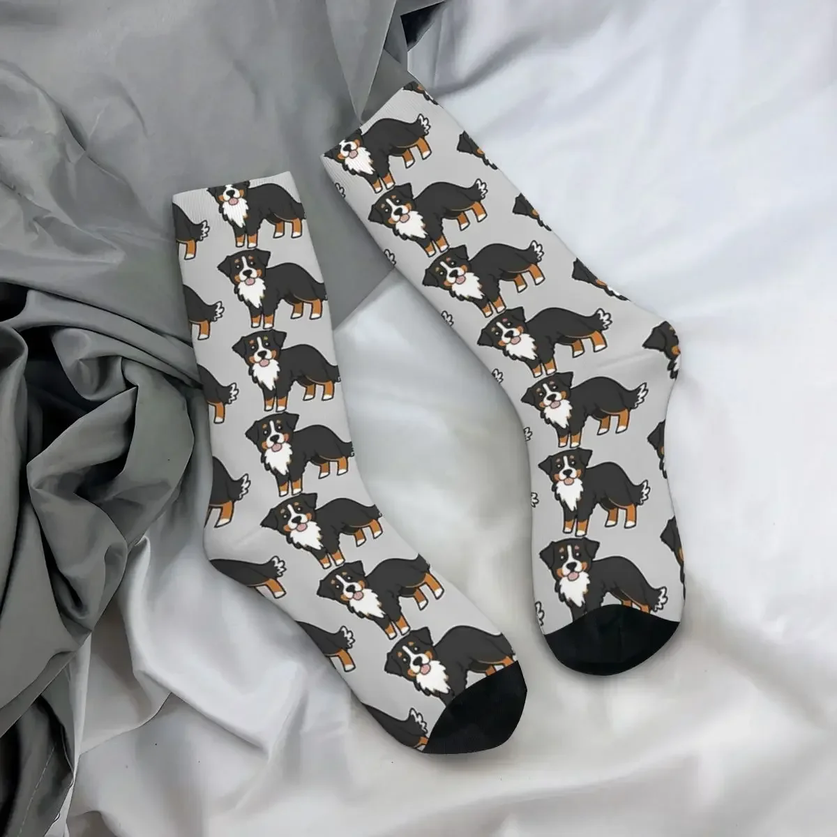 Perro de Montaña berné Calcetines largos Harajuku para hombre y mujer, medias Súper suaves, accesorios para todas las estaciones, regalos