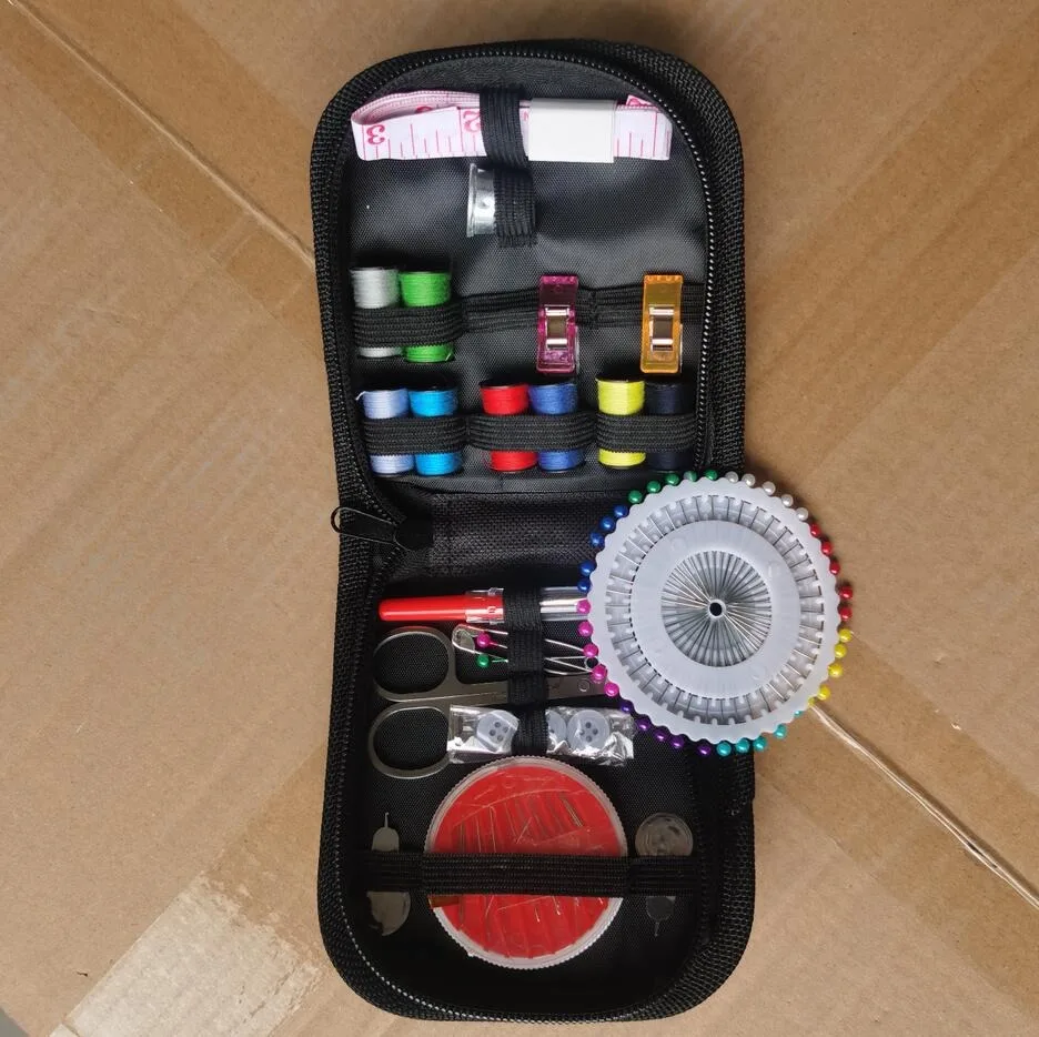 All-in-one Compact Sewing Supply Set in Zipper Case, Assorted Color Threads & Essential Sewing Accessories, Wearproof Oxford Storage Bag, Perfect for Home Daily Clothes Repair, Outdoor Travel Backup, Dressmaking Craft and Dormitory Living Use view 4