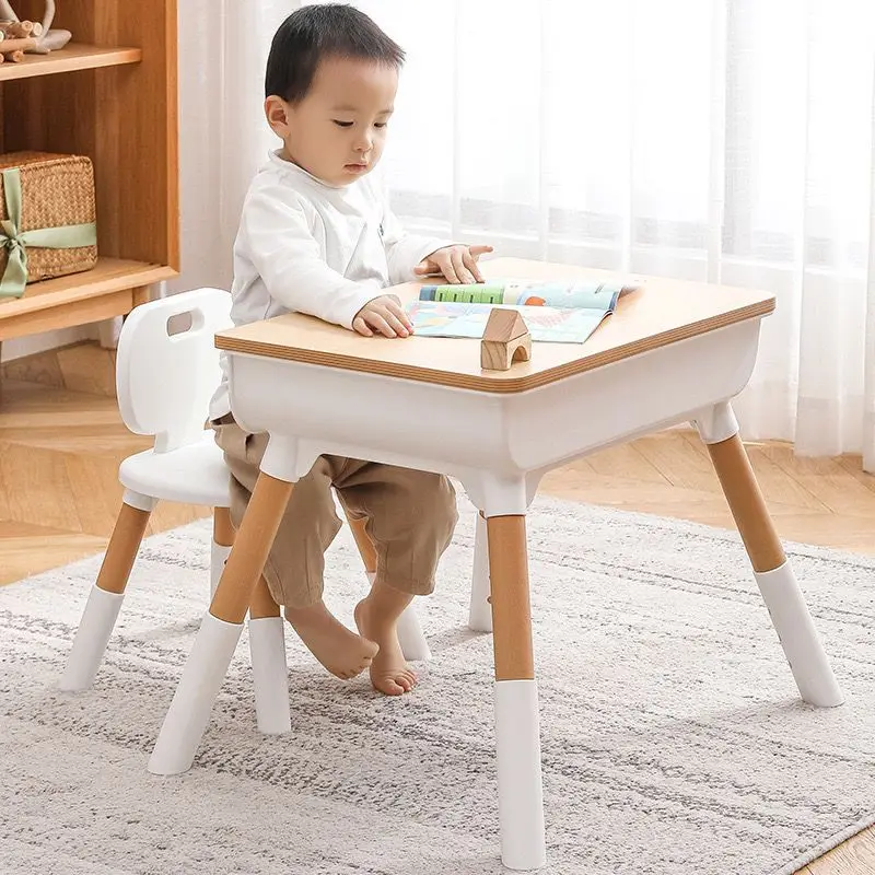 Children's table and chair set Baby reading area Small desk Study Infant kindergarten early education Game toy