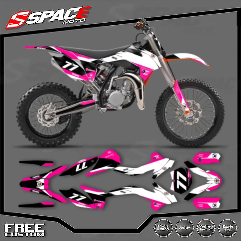 

SPACE пользовательская мотоциклетная графическая фоновая наклейка для KTM SX SX85 2013 2014 SX85 2015 2016 2017, комплекты наклеек 05