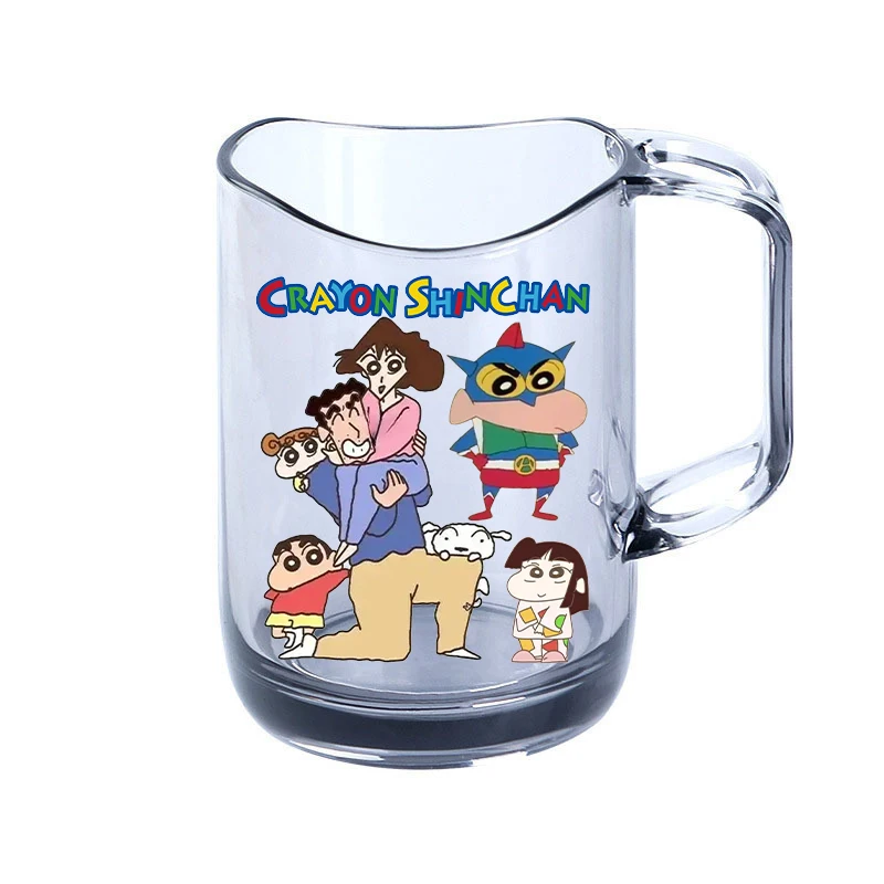 Crayon Shin-chan Transparent Toothbrush Cup Creative Mouthwash Cup Bathroom Storage Accessories Cartoon Toothbrush Holder Gifts