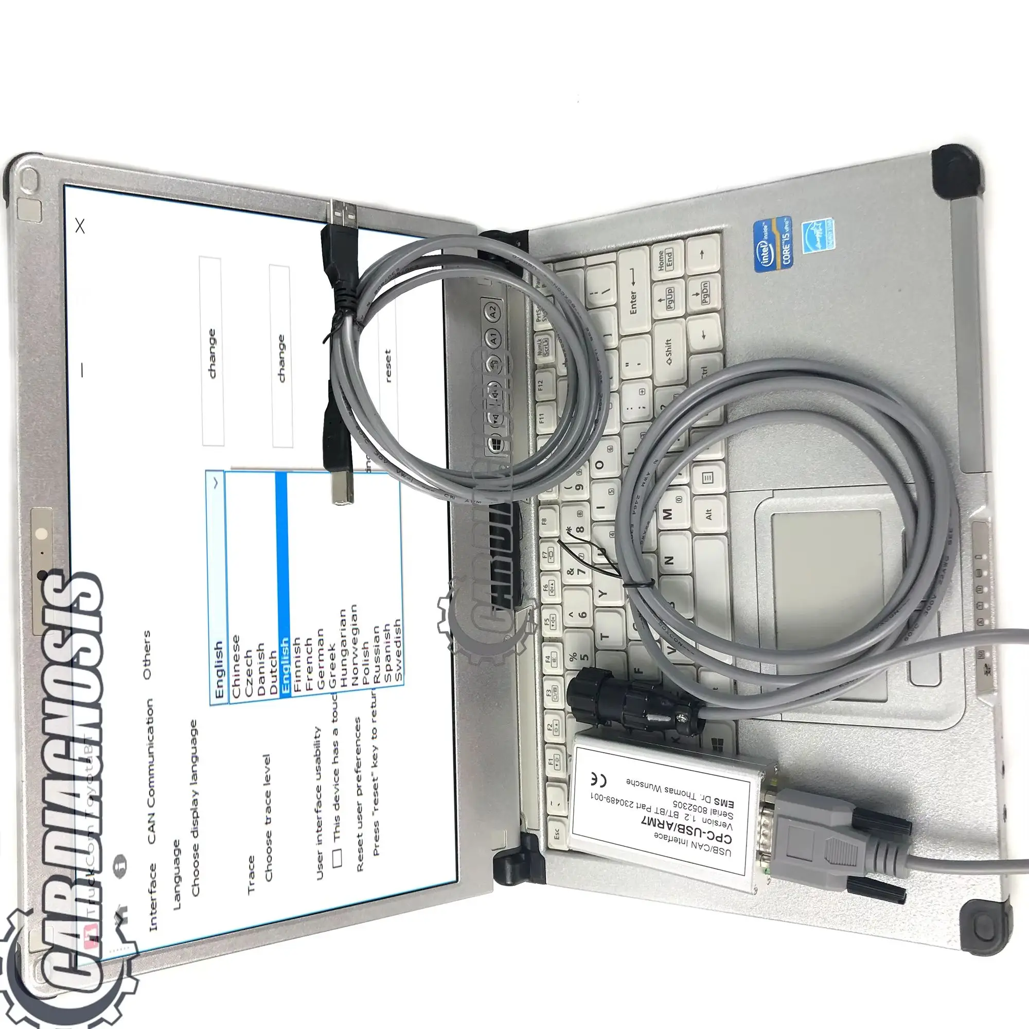 

For TOYOTA BT TruckCom Auto Scanner USB/CAN Interface CPC-USB/ARM7 Diagnostic Tool for Toyota Truck Forklift Stacker+C2 LAPTOP