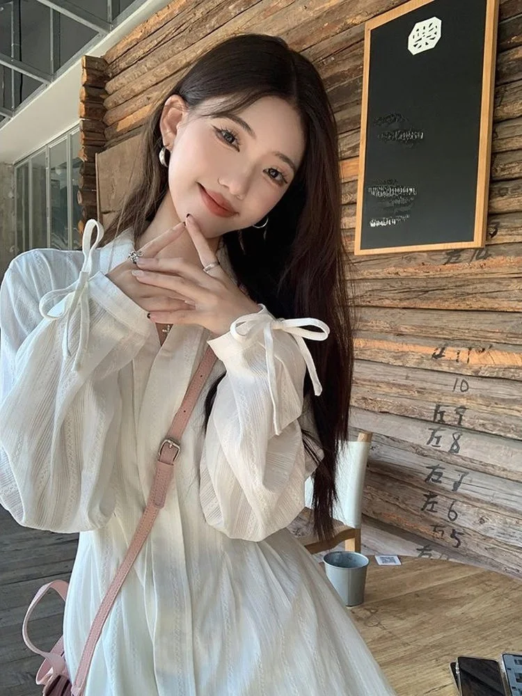 

Элегантный комплект из рубашки и шорт с маленьким воротником, женский, весна-лето, модный полосатый костюм из двух предметов