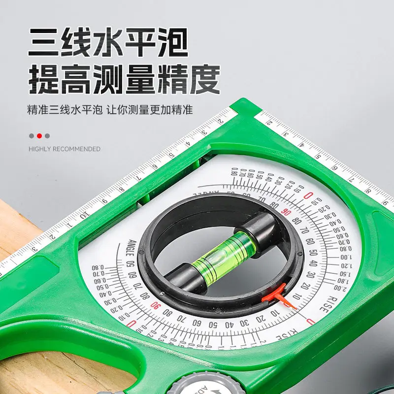 Multi Functional Slope Measuring Instrument with Magnetic High-precision Level Construction Slope Measurement Angle Ruler