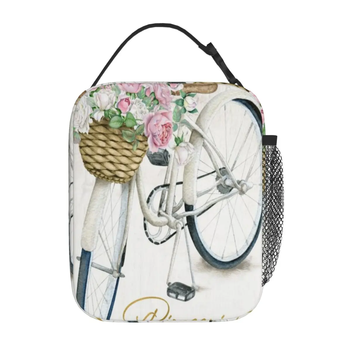 Bestselling Pioneering Is Like Riding A Bicycle (Cream) Double Deck Compact Lunch Bag Children Outing Canvas Lunch Bag