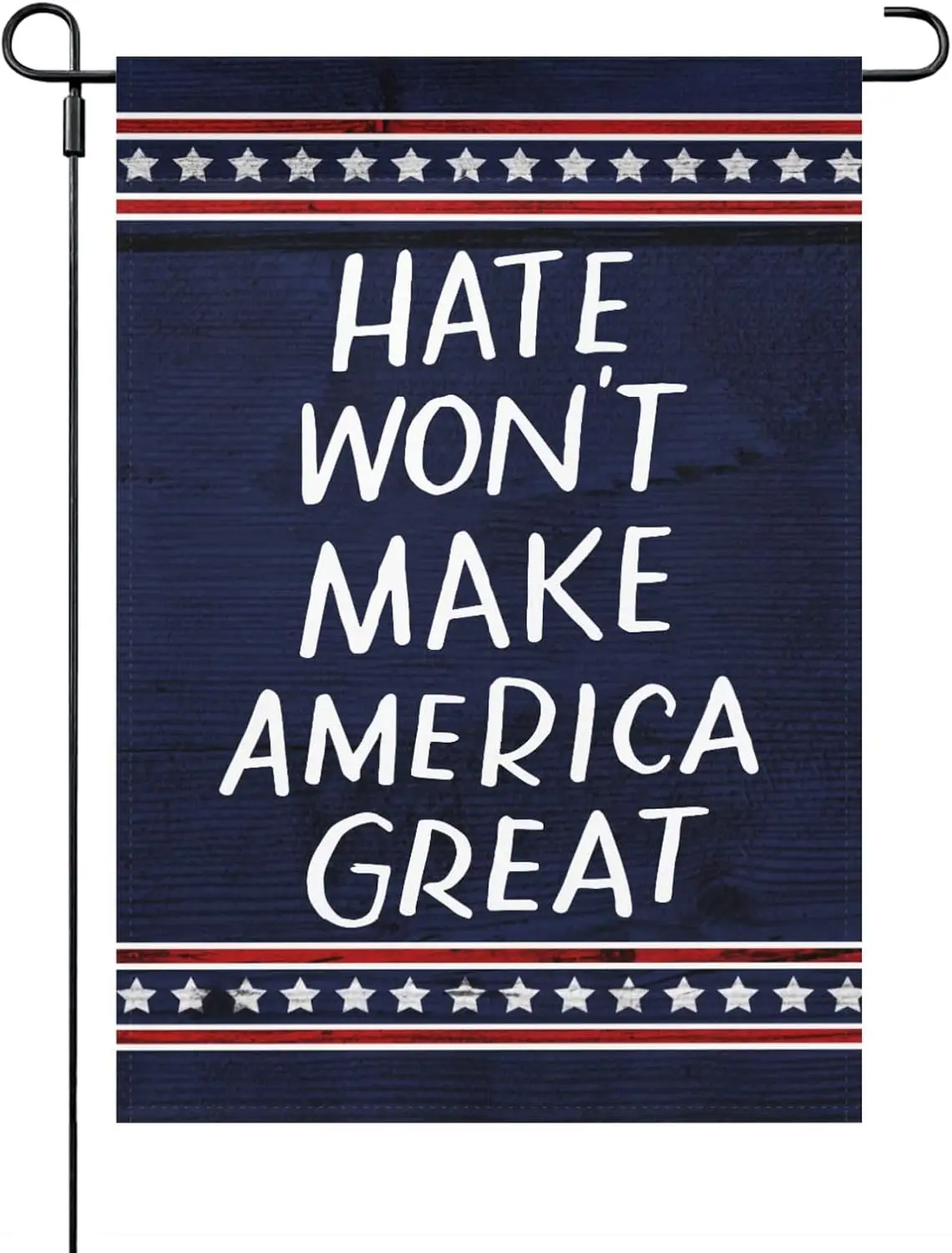 Hate Wont Make America Great Outdoor Flags One Size, Vintage House Flag For Pool Small Garden Flags One Size Outdoor Sign Hate W