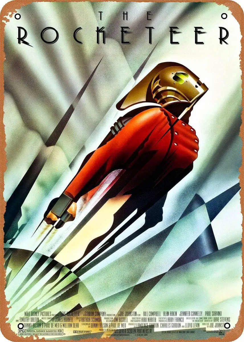 The Rocketeer Movies 8 x 12 Inches - Vintage Metal Tin Sign for Home Bar Pub Garage Decor Gifts., Retro