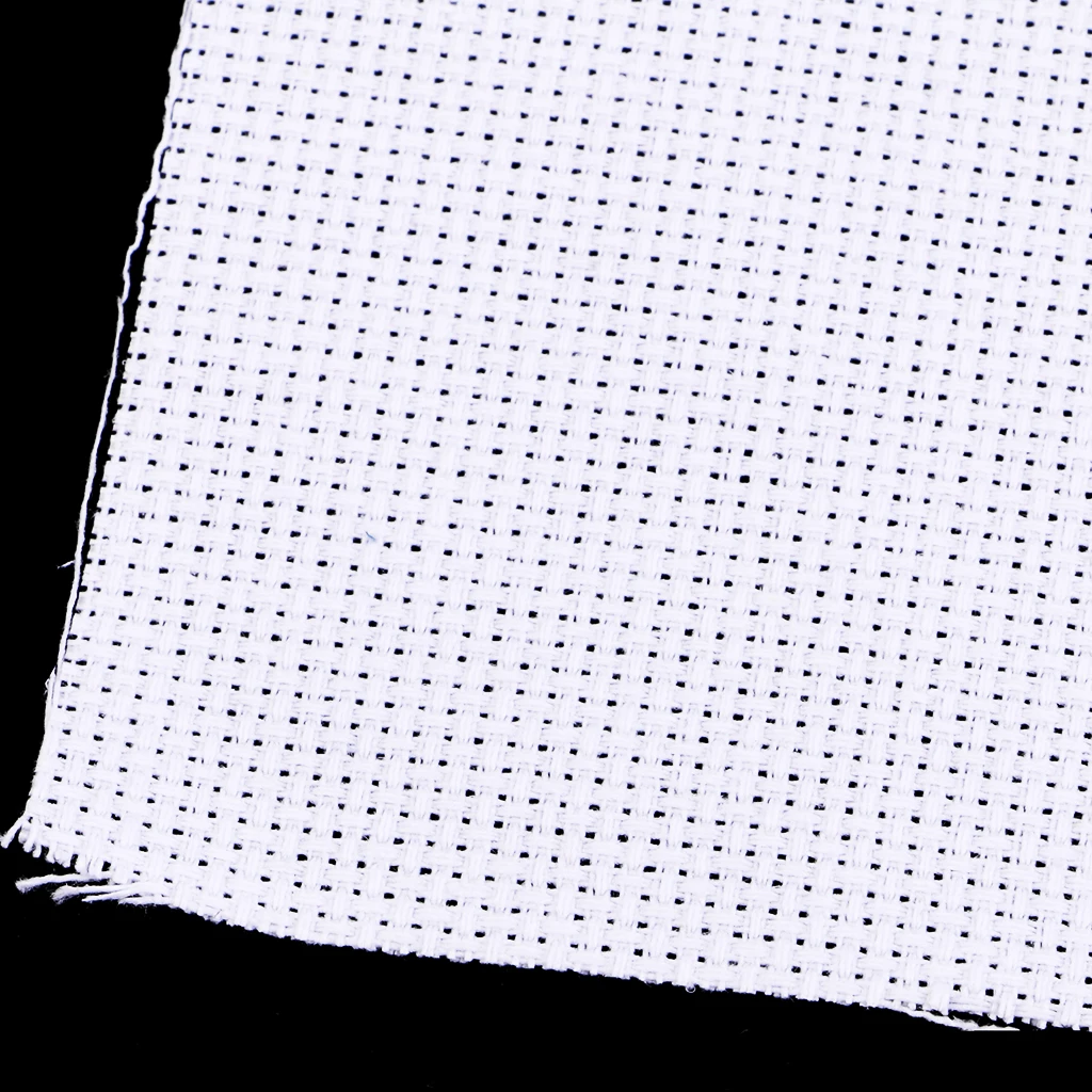 2Pcs White 11 & 14 Count Stitch Cloth Fabric/Canvas 11CT 14CT