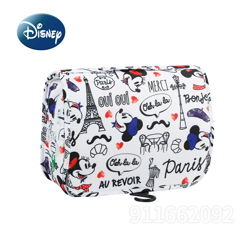 Disney Mickey Original New Cosmetic Bag Cartoon Women\'s Cosmetic Bag Large Capacity Fashion Portable Travel Cosmetic Storage Bag