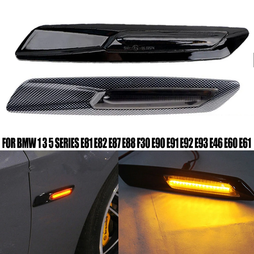 

Amber LED Car Front Side Marker Lights For BMW 1 3 5 Series E81 E82 E87 E88 F30 E90 E91 E92 E93 E46 E60 E61 Turn Signal Lamp LED