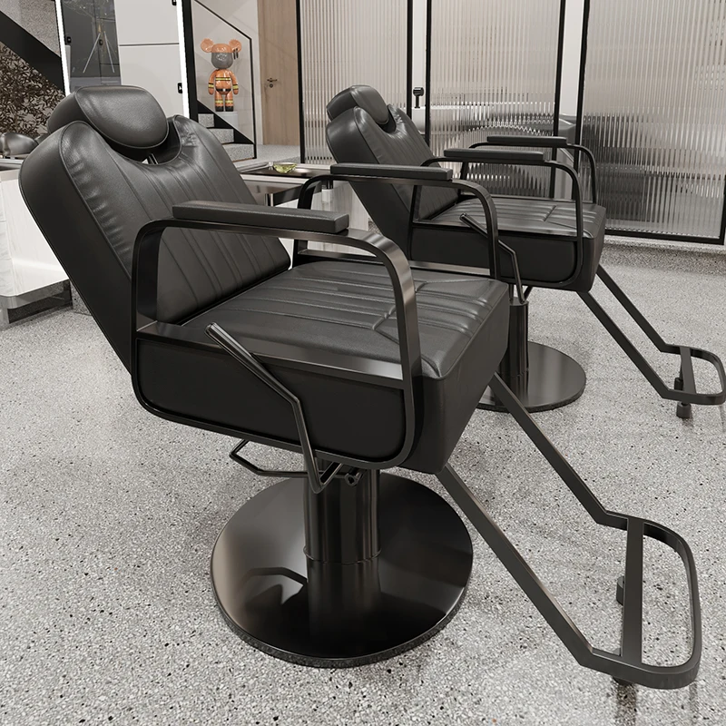 

Upmarket Aesthetic Barber Chair Luxury Comfort Barber Equipment Professional Design Styling Chair Simple Classic Salon Furniture