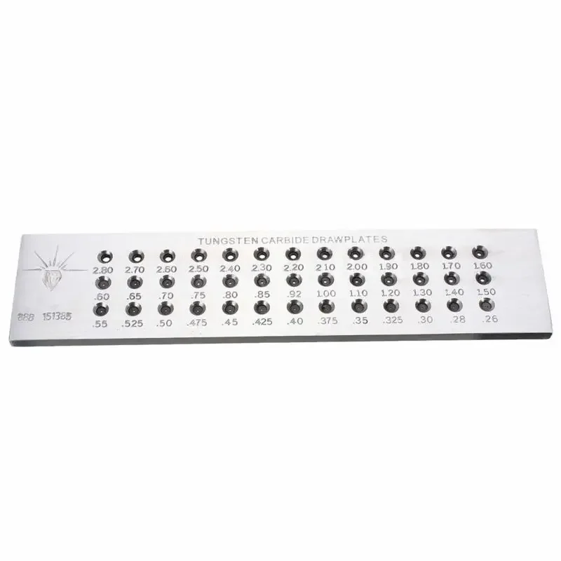 Tavolo da disegno quadrato a 39 fori nuovo elenco tavolo da disegno in filo di carburo di tungsteno per la creazione di gioielli fori rotondi da 0,26-2,80 mm