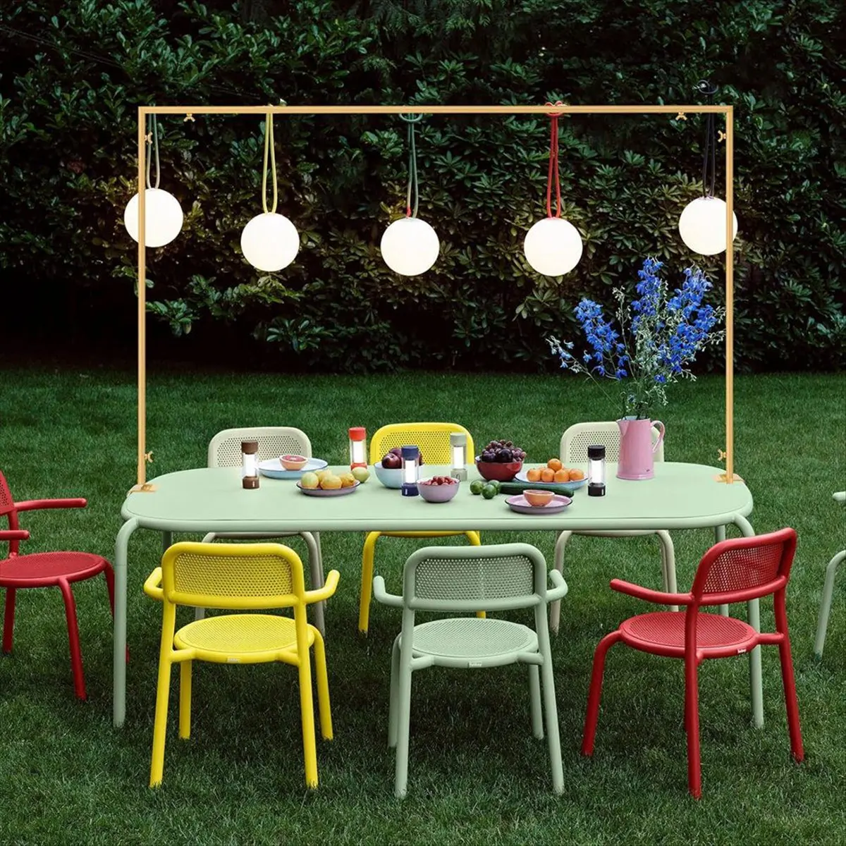 【ABFS】Over the Table Rod Stand with Clamps 46 Inch-100 Inch Length 29 Inch-55 Inch Height Table Balloon Arch Stand Gold