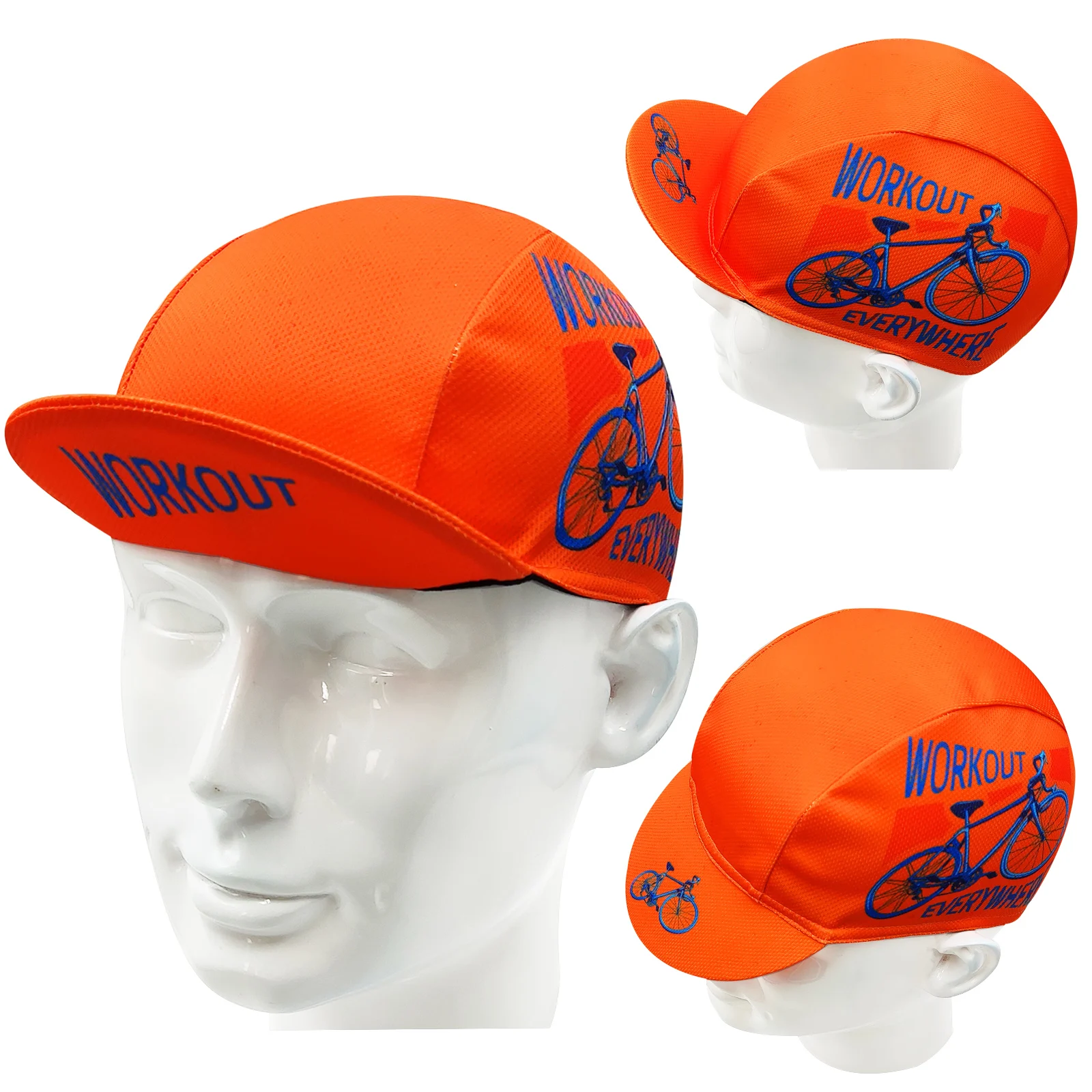 2 Styles Black Orange New CLassical Cycling Caps Breathable Unisex Gorra Ciclismo