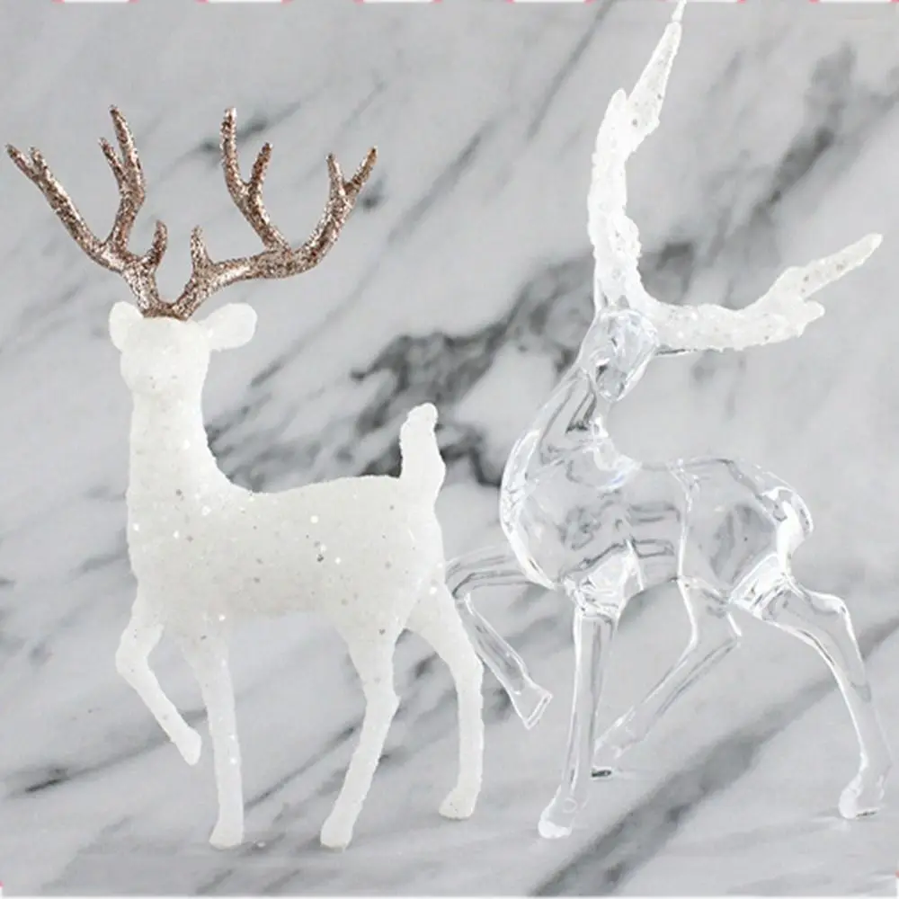 الإبداعية سهلة التركيب سيكا الغزلان تمثال الأيائل اليدوية الأيائل المنمنمات البلاستيك الاصطناعي البسيطة الغزلان عيد الميلاد #4