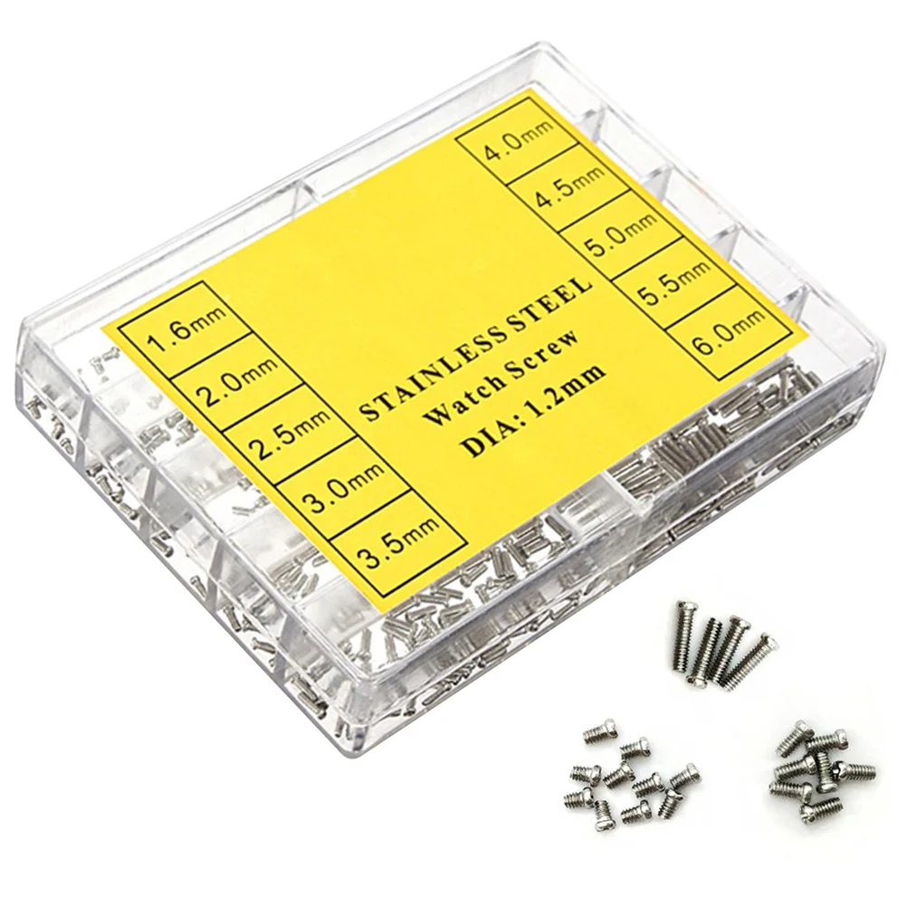 

Watch Repair Tools 10 Unique Size Stainless Steel Screws for Eyeglasses Sunglasses Cameras Organized Dispenser Box Watch Screw