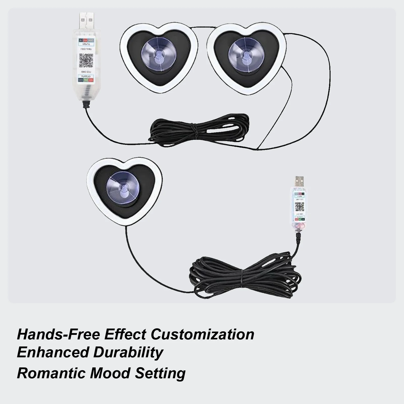 

Автомобильное светодиодное окружающее освещение на присоске, USB-зарядное освещение внутри автомобильных фонарей для любителей семьи, друзей, вождения автомобилей