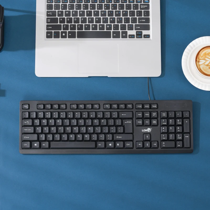 K2 USB Wired Full‑Size Keyboard 104 Keys Office Business Keyboard for PC Desktop Laptop