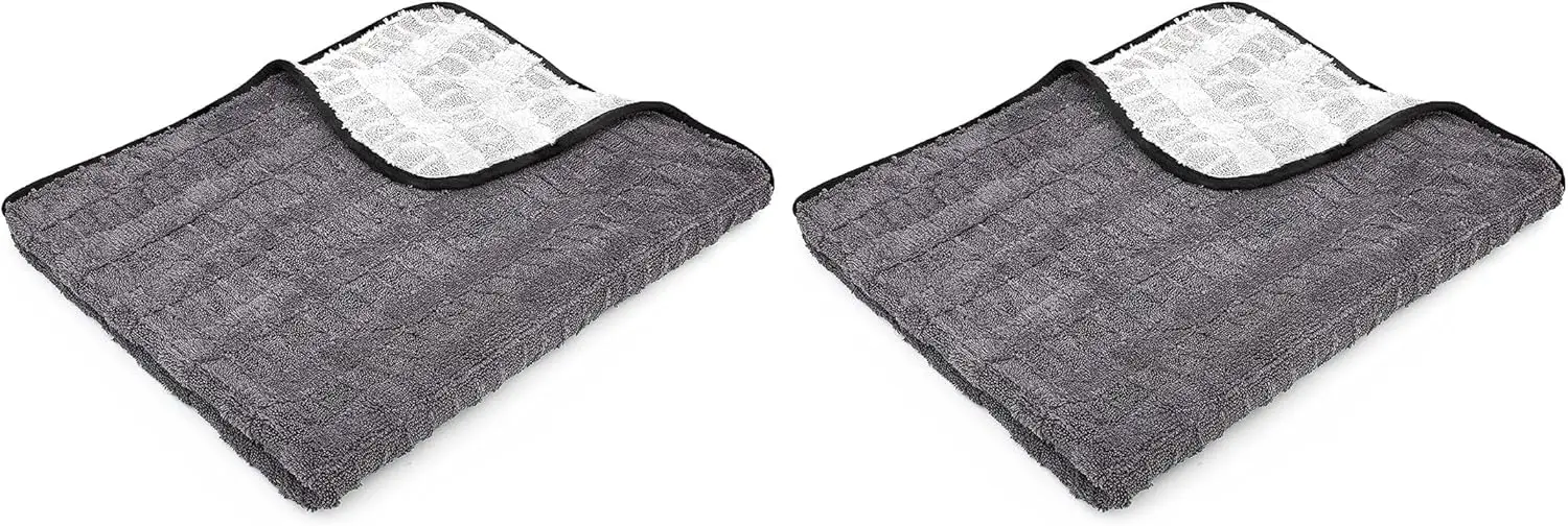 

Premium Car Drying Towel - Korean Microfiber, Fast-Drying & Scratch-Free, 900gsm, 30x36 inches, Ice Grey/Grey, Pack of 2