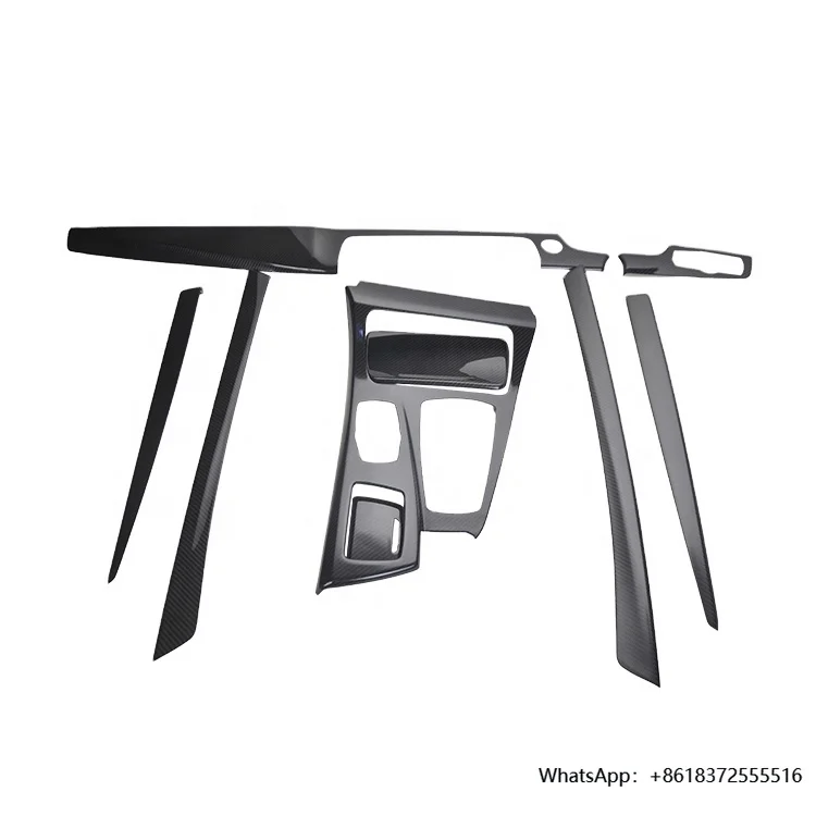 

Real Dry Carbon Fiber Interior Trims for F10 5 Series Luxury Dashboard Cover for Left Hand Drive 2011-2017 Cars Comes Tape