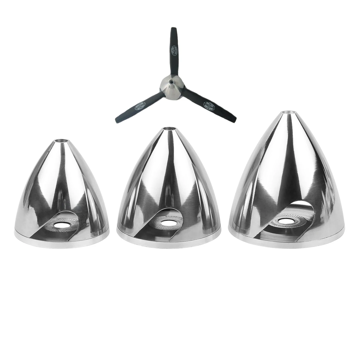 3 Blade Propeller Fairing 32-102mm Aluminum Alloy 1.25-4inch Paddle Spinner Cover Fr RC Fixed Wing Oil-driven Aircraft Toy Parts