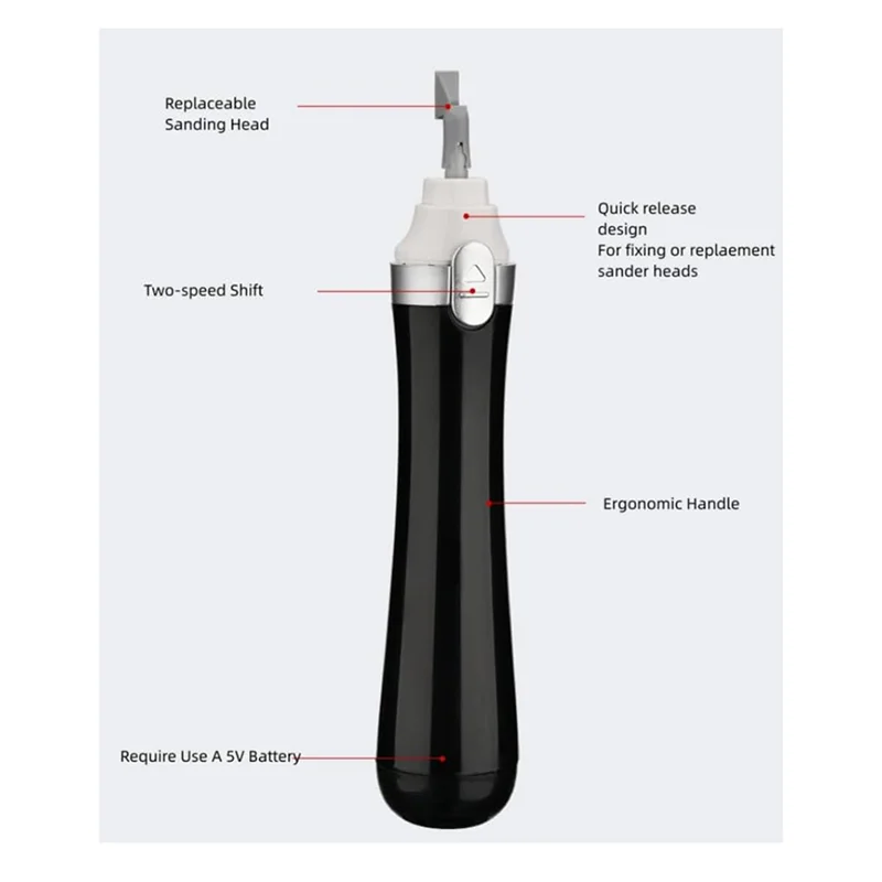 AB34-Electric Reciprocating Sander, With 8Pcs Sanding Head For Hobbies,Art,Miniature,Figure Polishing,Sanding