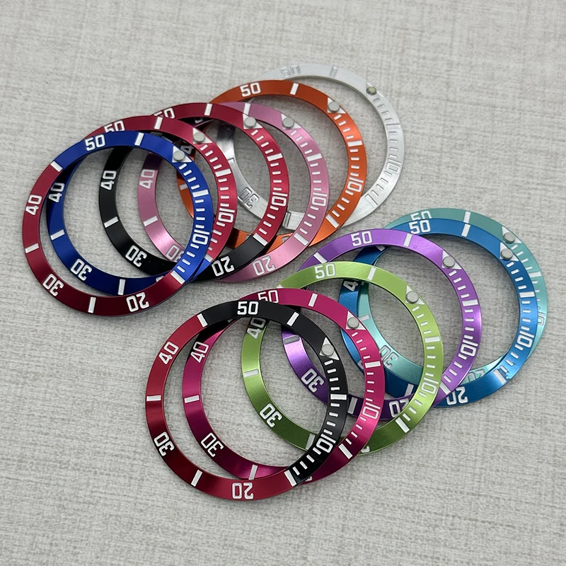 38mm x 30.6mm SKX007 High-Quality Aluminum Diving Bezel Compatible with NH35, NH34 NH36 GMT Mechanical Movement Watch Bezel